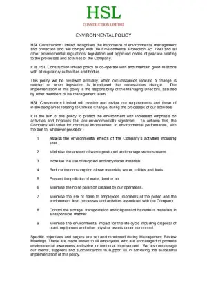 Environment Policy