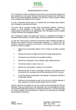 Environmental Policy
